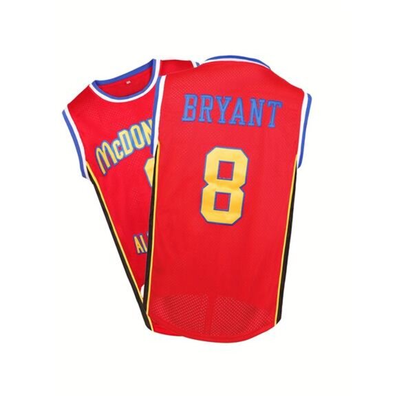 New Kobe Bryant #8 McDonald's All-American Jersey - Red/Yellow - Picture 1 of 4